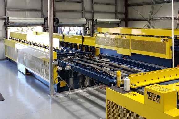 RPS Florida manufacturing facility — rolling mill producing metal roofing panels
